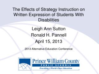 The Effects of Strategy Instruction on Written Expression of Students With Disabilities