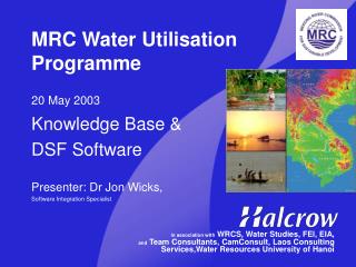 MRC Water Utilisation Programme