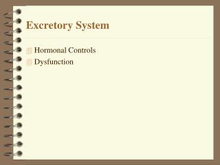 excretory system