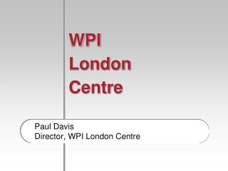 WPI London Centre