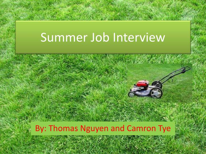 summer job interview