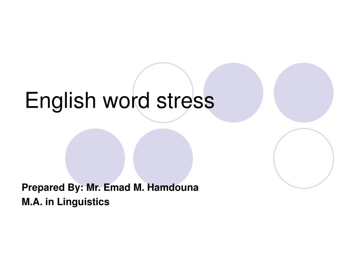 english word stress