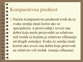 komparativna prednost