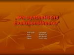„Die synthetische Evolutionstheorie“ - slide 1