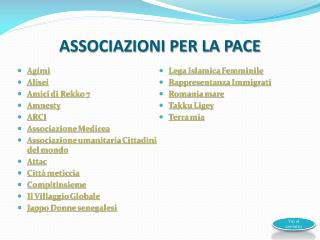 associazioni per la pace