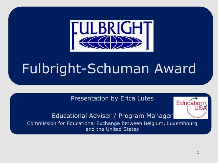 fulbright schuman award