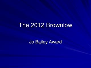 The 2012 Brownlow