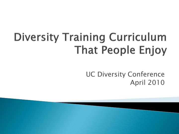 diversity training curriculum that people enjoy