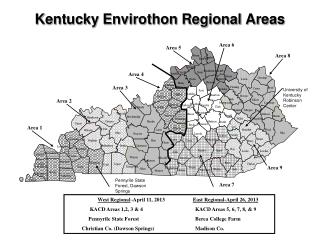 Kentucky Envirothon Regional Areas