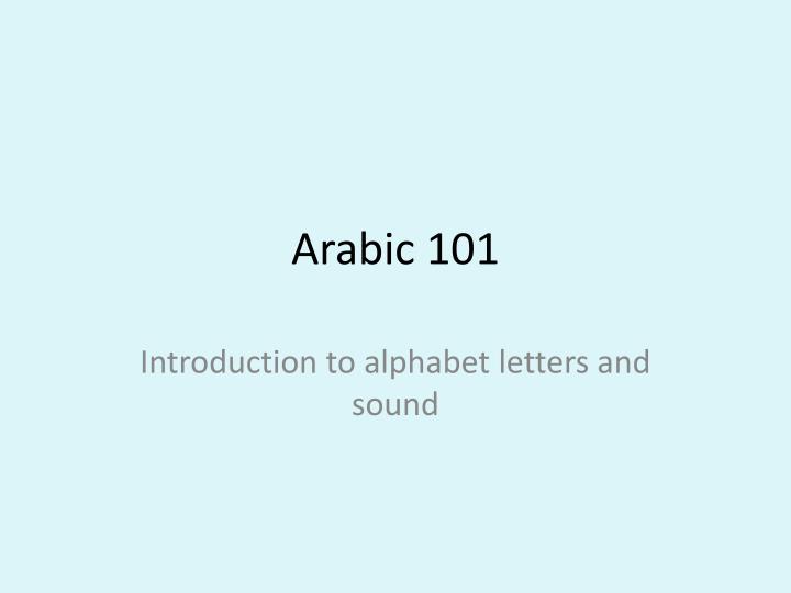 arabic 101