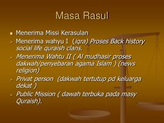masa rasul