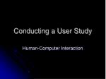Conducting a User Study - slide 1