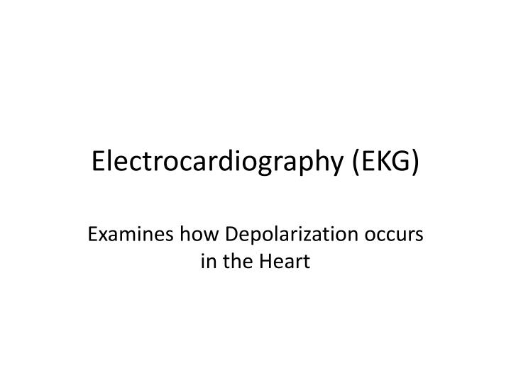 PPT - Electrocardiography (EKG) PowerPoint Presentation, free download ...