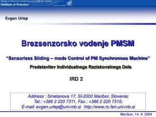 sensorless sliding mode control of pm synchronous machine