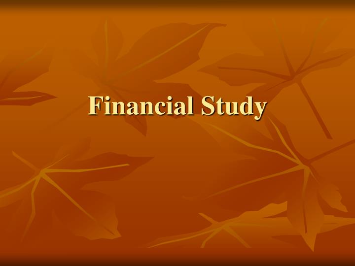 financial study