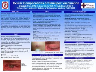 Ocular Complications of Smallpox Vaccination