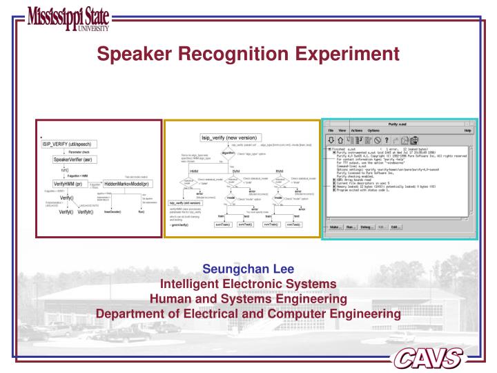speaker recognition experiment