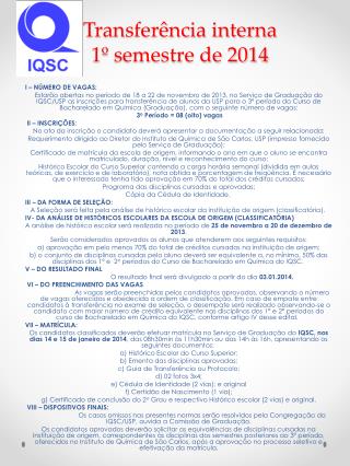 transfer ncia interna 1 semestre de 2014