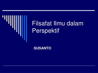 filsafat ilmu dalam perspektif