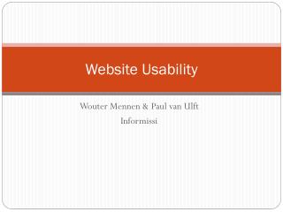 website usability