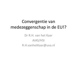 convergentie van medezeggenschap in de eu