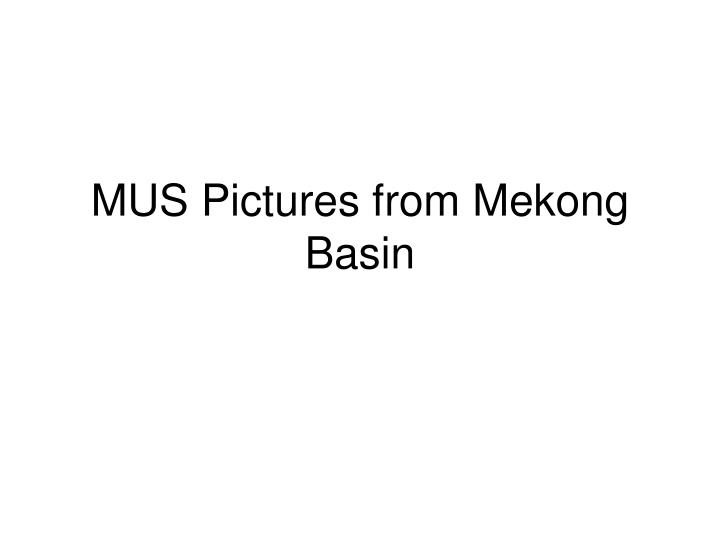 mus pictures from mekong basin