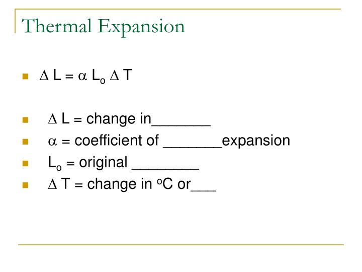 thermal expansion
