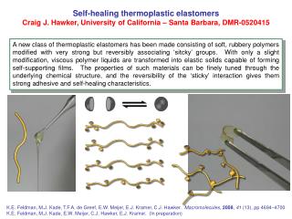 Self-healing thermoplastic elastomers