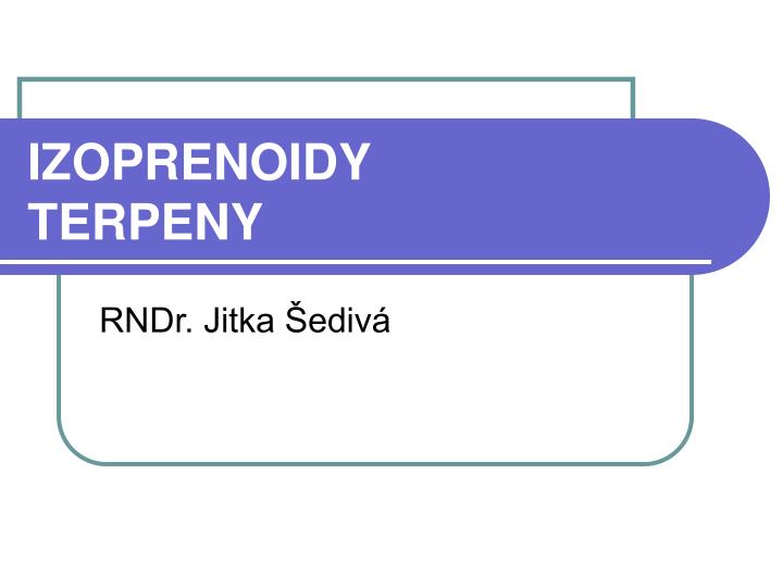 izoprenoidy terpeny