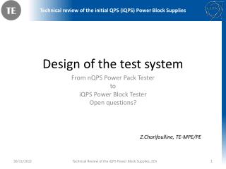 Design of the test system