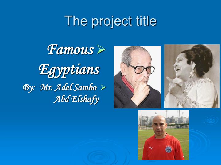 the project title