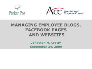 MANAGING EMPLOYEE BLOGS, FACEBOOK PAGES AND WEBSITES