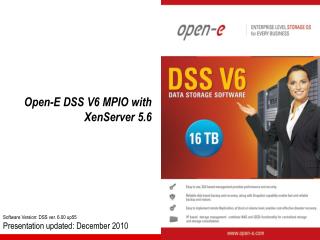 Open-E DSS V6 MPIO with XenServer 5.6