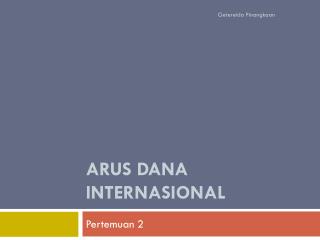 arus dana internasional