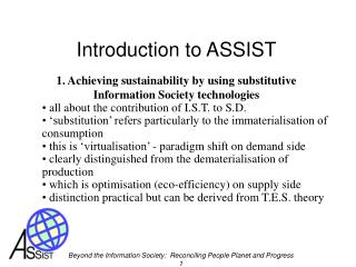 Introduction to ASSIST