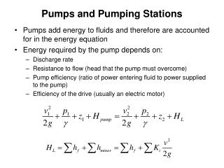 Pumps and Pumping Stations