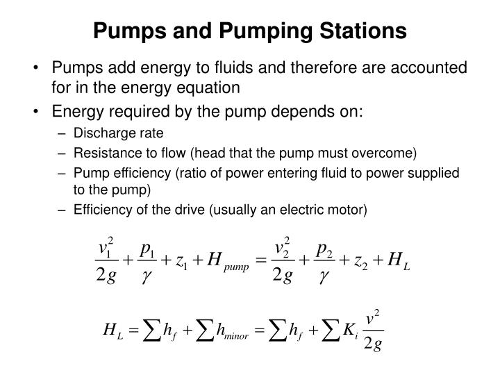 pumps and pumping stations