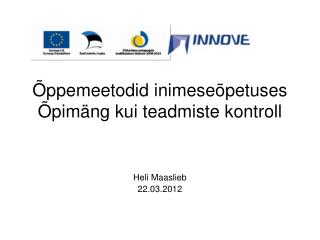 ppemeetodid inimese petuses pim ng kui teadmiste kontroll
