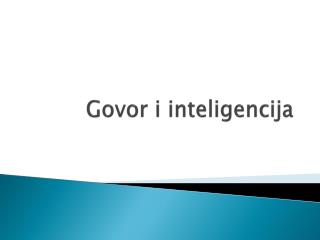 govor i inteligencija