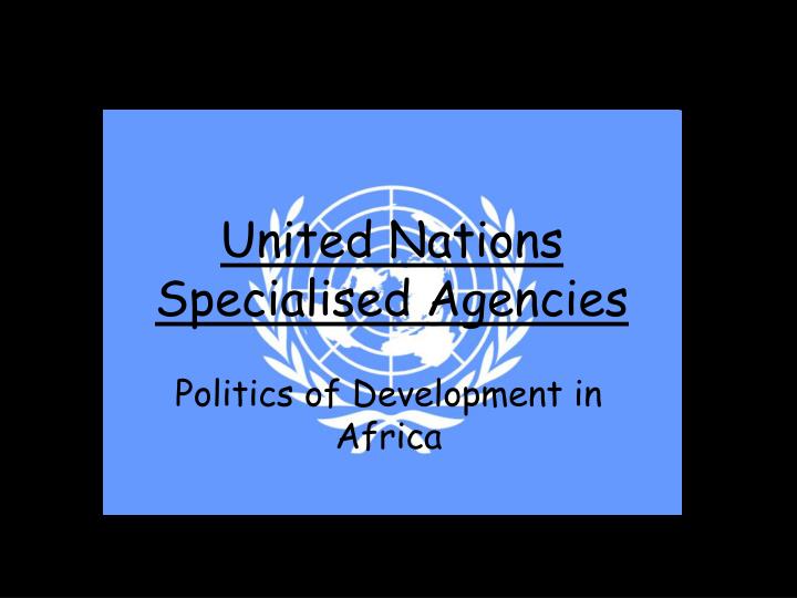 specialized agency of the united nations logos