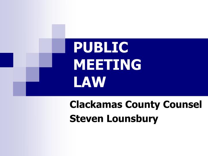 public meeting law