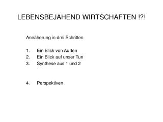lebensbejahend wirtschaften