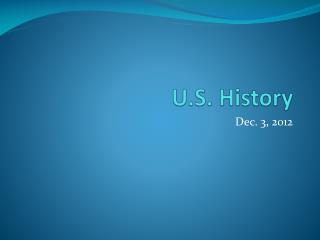 u s history