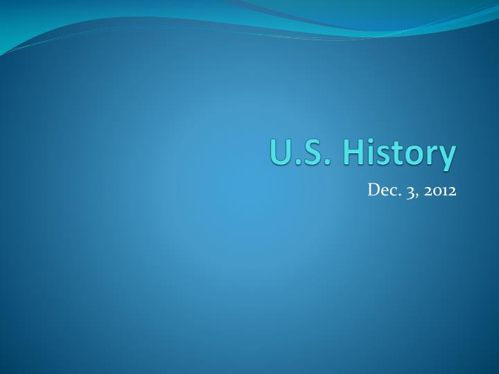 u s history