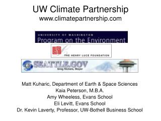 Matt Kuharic, Department of Earth &amp; Space Sciences Kaia Peterson, M.B.A.