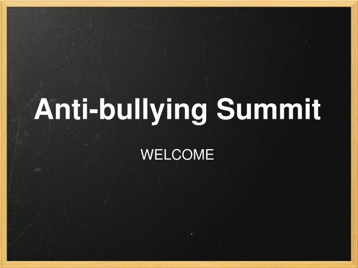 anti bullying summit