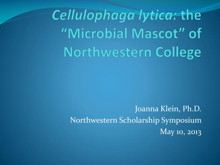 cellulophaga lytica the microbial mascot of northwestern college