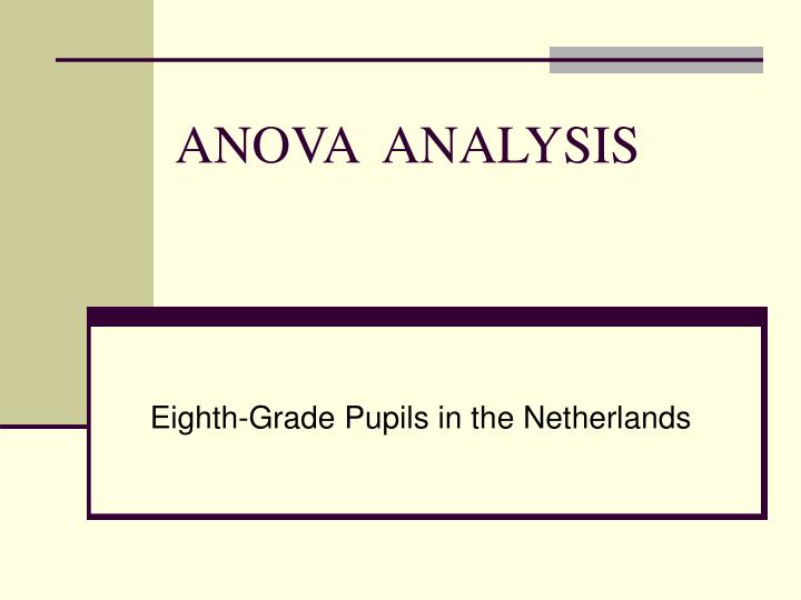 anova analysis