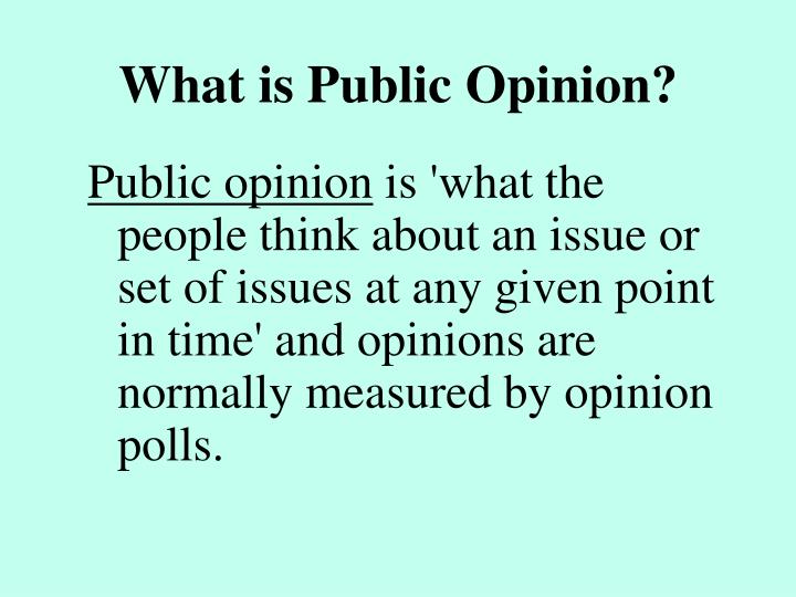 what is public opinion