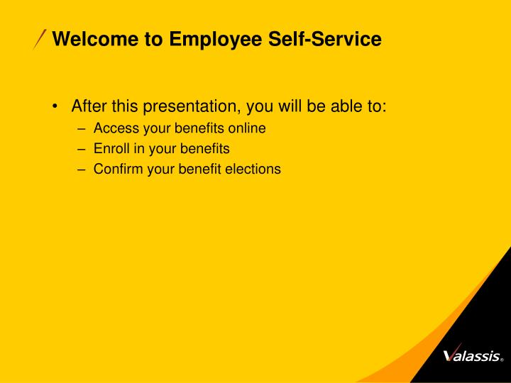 welcome to employee self service